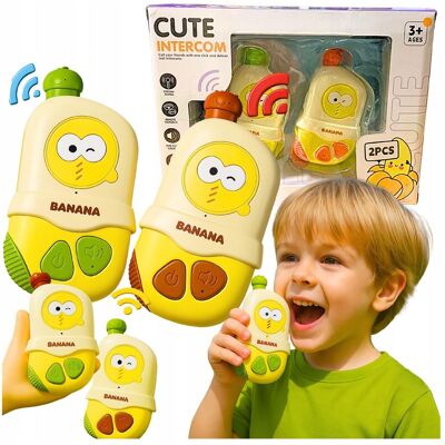 OEM Set Di Walkie Talkie, Telefono Giocattolo, Suoni Di Banana, Walkie Talkie Per Bambini OEM Set Di Walkie Talkie, Telefono Giocattolo, Suoni Di Banana, Walkie Talkie Per Bambini