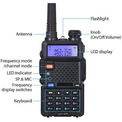 OEM Ricetrasmettitore Portatile Walkie-talkie Dual Band Vhf/uhf Fm, Nero, Batteria Agli Ioni Di Litio Da 1800 Mah - Altro OEM Ricetrasmettitore Portatile Walkie-talkie Dual Band Vhf/uhf Fm, Nero, Batteria Agli Ioni Di Litio Da 1800 Mah - Altro