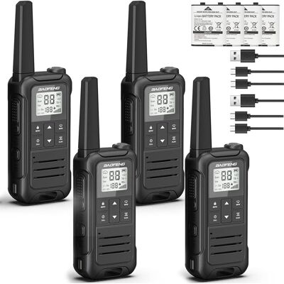 OEM Walkie Talkie A Lungo Raggio Per Adulti, Baofeng Radio Frs Portatile Ricaricabile Walkie Talkie Radio Portatile A Due Vie 1400mah Batteria Agli Ioni Di Litio Cavo Usb-c Noaa Vox Walkie Talky Per Campe OEM Walkie Talkie A Lungo Raggio Per Adulti, Baofeng Radio Frs Portatile Ricaricabile Walkie Talkie Radio Portatile A Due Vie 1400mah Batteria Agli Ioni Di Litio Cavo Usb-c Noaa Vox Walkie Talky Per Campe