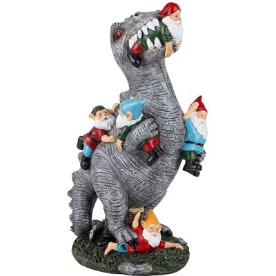 RELAXDAYS Statua Da Giardino, Dinosauro Che Mangia Gnomi, Resistente Alle Intemperie, Poliresina, 28,5 Cm, Multicolore RELAXDAYS Statua Da Giardino, Dinosauro Che Mangia Gnomi, Resistente Alle Intemperie, Poliresina, 28,5 Cm, Multicolore