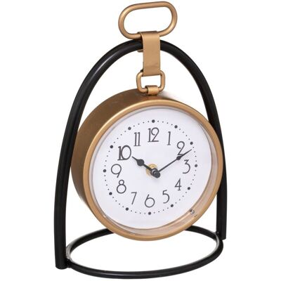 ATMOSPHERA Orologio Da Tavolo In Metallo Lona 21x27cm Créateur D'Intérieur ATMOSPHERA Orologio Da Tavolo In Metallo Lona 21x27cm Créateur D'Intérieur