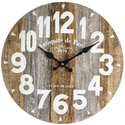 MOBILI REBECCA Rebecca Mobili Orologio A Parete Orologi Vintage Rustico Legno 34x34x4 MOBILI REBECCA Rebecca Mobili Orologio A Parete Orologi Vintage Rustico Legno 34x34x4