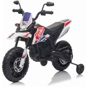 APRILIA Moto Elettrica per Bambini 12V con Licenza  Motocross RX125 Bianco