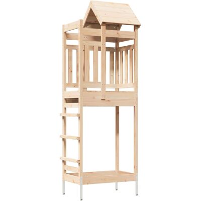 VIDAXL Torre Da Gioco Marrone Legno Massello Di Pino VIDAXL Torre Da Gioco Marrone Legno Massello Di Pino