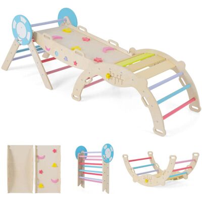 HELLOSHOP26 Set Di Arrampicata 7 In 1 190 X 55 X 57 Cm Con Moderno Gioco Labirinto Pieghevole In Legno Di Faggio Colorato 200018131 HELLOSHOP26 Set Di Arrampicata 7 In 1 190 X 55 X 57 Cm Con Moderno Gioco Labirinto Pieghevole In Legno Di Faggio Colorato 200018131