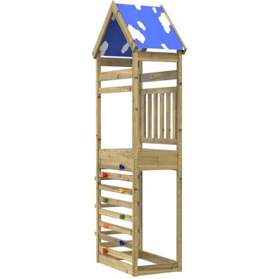 VIDAXL Torre Da Gioco Marrone Legno Massello Impregnato VIDAXL Torre Da Gioco Marrone Legno Massello Impregnato