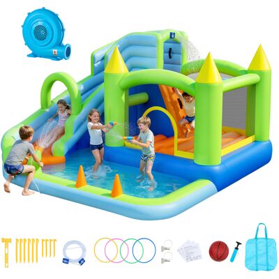 VEVOR Castello Gonfiabile Per Bambini Parco Acquatico Con Scivolo Canestro Da Basket Piscina, Castello Gonfiabile Gioco Deacqua 344x374x213 Cm Capacita Di Peso Max. 160 Kg Per Bambini 3-8 Anni VEVOR Castello Gonfiabile Per Bambini Parco Acquatico Con Scivolo Canestro Da Basket Piscina, Castello Gonfiabile Gioco Deacqua 344x374x213 Cm Capacita Di Peso Max. 160 Kg Per Bambini 3-8 Anni