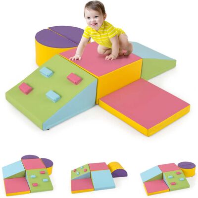 HELLOSHOP26 Set Di 6 Blocchi Da Arrampicata In Schiuma 40 X 40 X 20 Cm Per Arrampicarsi E Gattonare Design Colorato In Pelle E Schiuma 200010764 HELLOSHOP26 Set Di 6 Blocchi Da Arrampicata In Schiuma 40 X 40 X 20 Cm Per Arrampicarsi E Gattonare Design Colorato In Pelle E Schiuma 200010764