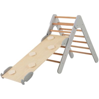 HELLOSHOP26 Triangolo Da Arrampicata Per Bambini 86,5 X 48 X 73,5 Cm Con Rampa Regolabile In Legno Massello Grigio 200019315 HELLOSHOP26 Triangolo Da Arrampicata Per Bambini 86,5 X 48 X 73,5 Cm Con Rampa Regolabile In Legno Massello Grigio 200019315
