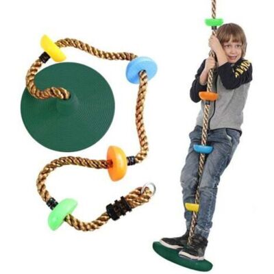 OEM Altalena Per Bambini Da Appendere All'albero – Set Completo Con Sedile A Disco Da 30 Cm, Piattaforma E Corda Da 200 Cm – Verde OEM Altalena Per Bambini Da Appendere All'albero – Set Completo Con Sedile A Disco Da 30 Cm, Piattaforma E Corda Da 200 Cm – Verde