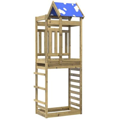 VIDAXL Torre Da Gioco Marrone Legno Impregnato Solido VIDAXL Torre Da Gioco Marrone Legno Impregnato Solido