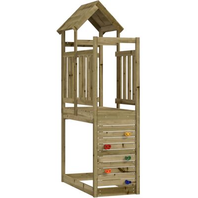 VIDAXL Torre Da Gioco Marrone Legno Impregnato Solido VIDAXL Torre Da Gioco Marrone Legno Impregnato Solido