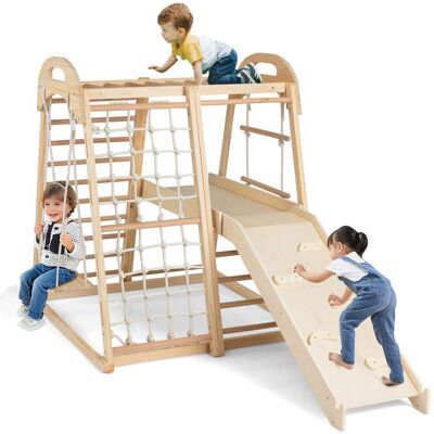 HELLOSHOP26 Area Giochi Per Bambini 8 In 1 198 X 105 X 124 Cm Divertente Ed Educativo Stile Contemporaneo Legno Naturale 200018534 HELLOSHOP26 Area Giochi Per Bambini 8 In 1 198 X 105 X 124 Cm Divertente Ed Educativo Stile Contemporaneo Legno Naturale 200018534