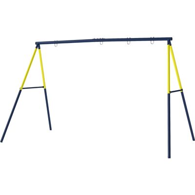 OEM Altalena Doppia Per Bambini, Struttura In Acciaio, Per Bambini Dai 3 Agli 8 Anni, 260x160x178 Cm, Blu. OEM Altalena Doppia Per Bambini, Struttura In Acciaio, Per Bambini Dai 3 Agli 8 Anni, 260x160x178 Cm, Blu.
