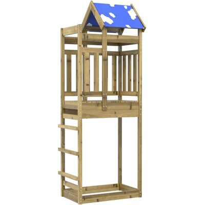 VIDAXL Torre Da Gioco Marrone Legno Impregnato Solido VIDAXL Torre Da Gioco Marrone Legno Impregnato Solido