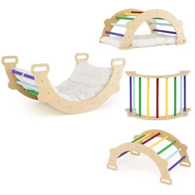 HELLOSHOP26 Arco Da Arrampicata Per Bambini 3 In 1 81 X 50,5 X 38 Cm Con Cuscino Rimovibile E Sicurezza Rinforzata In Legno Multicolore 200016295 HELLOSHOP26 Arco Da Arrampicata Per Bambini 3 In 1 81 X 50,5 X 38 Cm Con Cuscino Rimovibile E Sicurezza Rinforzata In Legno Multicolore 200016295
