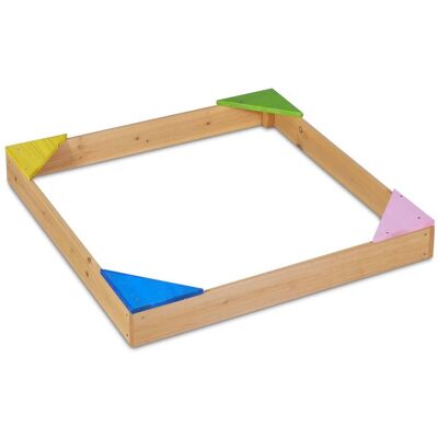 HELLOSHOP26 Sabbiera Quadrata Per Bambini Con Sedute Angolari 120 X 120 X 30 Cm Gioco Da Esterno Colorato In Legno Di Abete Naturale 130011637 HELLOSHOP26 Sabbiera Quadrata Per Bambini Con Sedute Angolari 120 X 120 X 30 Cm Gioco Da Esterno Colorato In Legno Di Abete Naturale 130011637