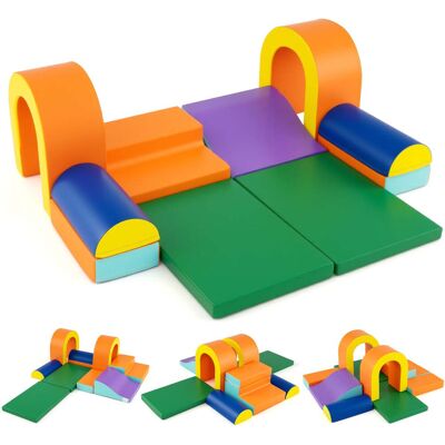HELLOSHOP26 Set Di 10 Blocchi Da Arrampicata In Schiuma 75 X 50 X 5 Cm Comodi E Sicuri Design Giocoso Pelle Pu Arancione 200018236 HELLOSHOP26 Set Di 10 Blocchi Da Arrampicata In Schiuma 75 X 50 X 5 Cm Comodi E Sicuri Design Giocoso Pelle Pu Arancione 200018236