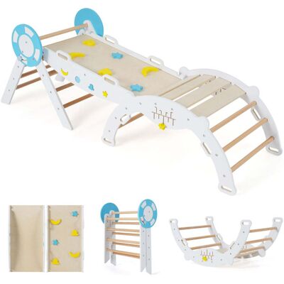 HELLOSHOP26 Set Da Arrampicata Per Bambini 7 In 1 Dimensioni 190 X 55 X 57 Cm Maggiore Sicurezza Tema Nautico Legno Bianco 200018223 HELLOSHOP26 Set Da Arrampicata Per Bambini 7 In 1 Dimensioni 190 X 55 X 57 Cm Maggiore Sicurezza Tema Nautico Legno Bianco 200018223