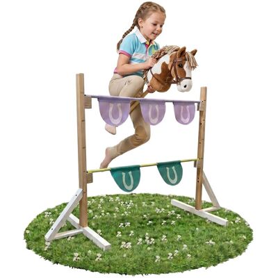 RELAXDAYS Hobby Horsing Ostacolo Da Salto Regolabile, Percorso Di Gioco, Hbt: 80x150x40 Cm, Bambini, Legno, Multicolore RELAXDAYS Hobby Horsing Ostacolo Da Salto Regolabile, Percorso Di Gioco, Hbt: 80x150x40 Cm, Bambini, Legno, Multicolore