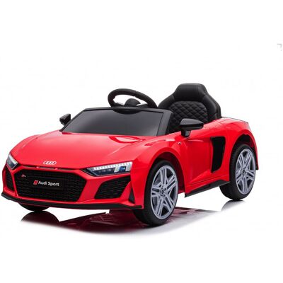 Audi Macchina Elettrica Per Bambini 12v Licenza Ufficiale R8 New Spyder Con Telecomando E Sedile In Pelle Rosso Audi Macchina Elettrica Per Bambini 12v Licenza Ufficiale R8 New Spyder Con Telecomando E Sedile In Pelle Rosso