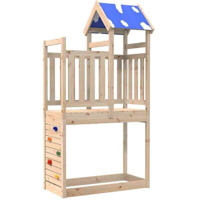 VIDAXL Torre Da Gioco Marrone 110.5 X 52.5 X 215 Cm Pino Massello VIDAXL Torre Da Gioco Marrone 110.5 X 52.5 X 215 Cm Pino Massello