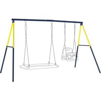 OEM Struttura Per Altalena Da Giardino Per Bambini 3-8 Anni In Acciaio, 4 Ganci, 260x160x178 Cm, Blu OEM Struttura Per Altalena Da Giardino Per Bambini 3-8 Anni In Acciaio, 4 Ganci, 260x160x178 Cm, Blu