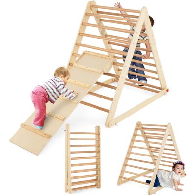 HELLOSHOP26 Scala Triangolare Da Arrampicata 120 X 71 X 110 Cm 2 In 1 Pieghevole E Robusta Per Bambini In Legno Naturale 200014731 HELLOSHOP26 Scala Triangolare Da Arrampicata 120 X 71 X 110 Cm 2 In 1 Pieghevole E Robusta Per Bambini In Legno Naturale 200014731