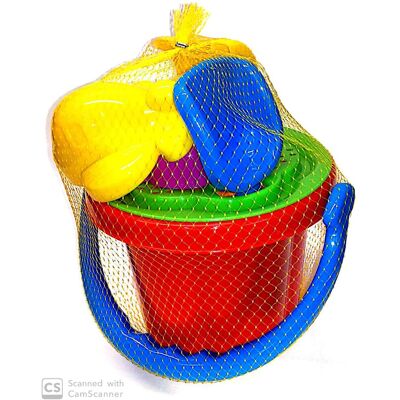 OEM Set Da Sabbia A Tema Elefante: Secchiello, Rastrello, Paletta, Formine, 6 Pezzi OEM Set Da Sabbia A Tema Elefante: Secchiello, Rastrello, Paletta, Formine, 6 Pezzi