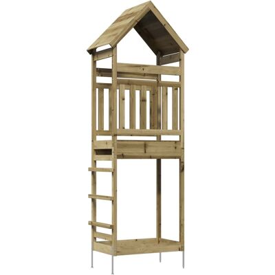 VIDAXL Torre Da Gioco Per Esterni Naturale Pino Impregnato Solido VIDAXL Torre Da Gioco Per Esterni Naturale Pino Impregnato Solido