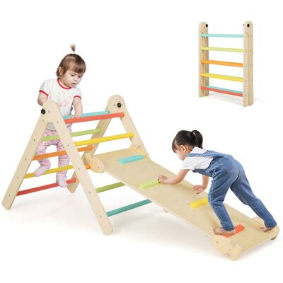 HELLOSHOP26 Triangolo Da Arrampicata Pieghevole 134 X 59,5 X 68 Cm Con Corrimano Regolabile Su Entrambi I Lati Atmosfera Accogliente Realizzato In Compensato Colorato 200014537 HELLOSHOP26 Triangolo Da Arrampicata Pieghevole 134 X 59,5 X 68 Cm Con Corrimano Regolabile Su Entrambi I Lati Atmosfera Accogliente Realizzato In Compensato Colorato 200014537
