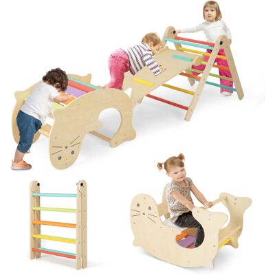 HELLOSHOP26 Giocattoli Da Arrampicata Per Interni 53/87/116/135 X 60 X 40/56/68/77 Cm Per Una Moderna Motricità Giocosa In Legno Multicolore 200012267 HELLOSHOP26 Giocattoli Da Arrampicata Per Interni 53/87/116/135 X 60 X 40/56/68/77 Cm Per Una Moderna Motricità Giocosa In Legno Multicolore 200012267