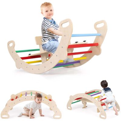 HELLOSHOP26 Set Di 1 Arco Da Arrampicata E Cavallo A Dondolo 112 X 52 X 44 Cm 4 In 1 Sicuro E Divertente In Legno Di Faggio Multicolore 200010192 HELLOSHOP26 Set Di 1 Arco Da Arrampicata E Cavallo A Dondolo 112 X 52 X 44 Cm 4 In 1 Sicuro E Divertente In Legno Di Faggio Multicolore 200010192