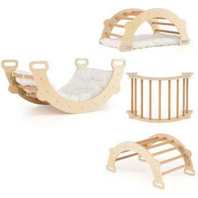 HELLOSHOP26 Arco Da Arrampicata Per Bambini 3 In 1 81 X 50,5 X 38 Cm Con Cuscino Rimovibile Maggiore Sicurezza Atmosfera Accogliente Legno Naturale 200016239 HELLOSHOP26 Arco Da Arrampicata Per Bambini 3 In 1 81 X 50,5 X 38 Cm Con Cuscino Rimovibile Maggiore Sicurezza Atmosfera Accogliente Legno Naturale 200016239