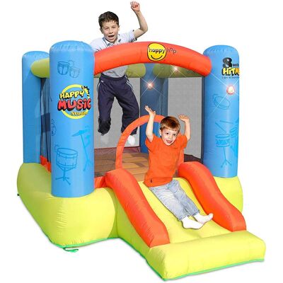 HAPPY HOP Gonfiabile Per Bambini Interattivo Musica Con Scivolo Gioco Castello Gonfiatore HAPPY HOP Gonfiabile Per Bambini Interattivo Musica Con Scivolo Gioco Castello Gonfiatore