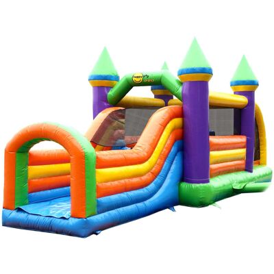 HAPPY HOP Castello Giostra Gonfiabile Obstacle Racer Con Pompa Inclusa Pro HAPPY HOP Castello Giostra Gonfiabile Obstacle Racer Con Pompa Inclusa Pro