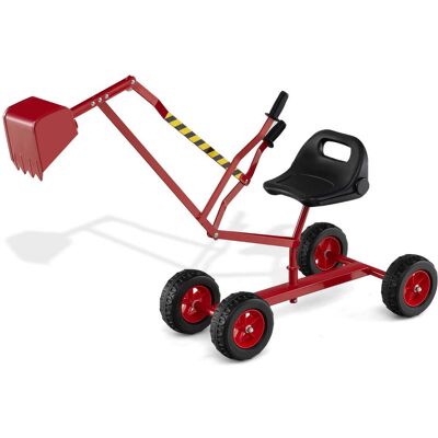 HELLOSHOP26 Escavatore Per Bambini Giocattolo Sabbia 122 X 40 X 66 Cm Sedile Girevole 360° Schienale Ergonomico In Metallo Rosso 200013095 HELLOSHOP26 Escavatore Per Bambini Giocattolo Sabbia 122 X 40 X 66 Cm Sedile Girevole 360° Schienale Ergonomico In Metallo Rosso 200013095