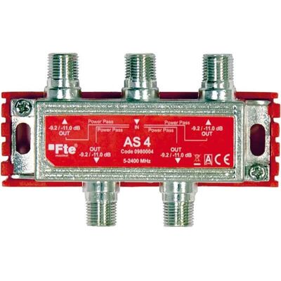 FTE - Divisore Tv Classe A Terrestri E Satellitari 4 Uscite Di 8 Db FTE - Divisore Tv Classe A Terrestri E Satellitari 4 Uscite Di 8 Db
