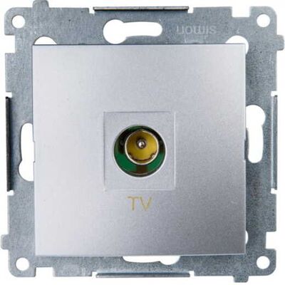 OEM Terminale Per Antenna Tv Simon 54, Argento Opaco Dak1.01/43 OEM Terminale Per Antenna Tv Simon 54, Argento Opaco Dak1.01/43