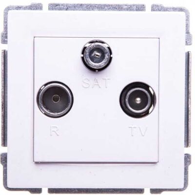 OEM Connettore Terminale Per Antenna Rtv/sat Kos66, Colore Bianco, Codice 660476 OEM Connettore Terminale Per Antenna Rtv/sat Kos66, Colore Bianco, Codice 660476