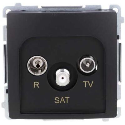 OEM Simon Basic R-tv-sat Presa Passante Per Antenna (modulo), 1 Ingresso: 5 Mhz-2,4 Ghz Nero Bmzar-sat10/p.01/49 OEM Simon Basic R-tv-sat Presa Passante Per Antenna (modulo), 1 Ingresso: 5 Mhz-2,4 Ghz Nero Bmzar-sat10/p.01/49