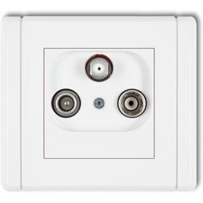 KARLIK Connettore Per Antenna Flexi Rtv-sat, Terminale Da 1,5 Db, Bianco Fgs KARLIK Connettore Per Antenna Flexi Rtv-sat, Terminale Da 1,5 Db, Bianco Fgs