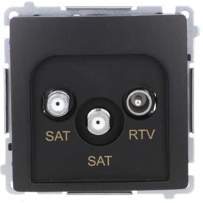 OEM Simon Basic Presa Per Antenna Satellitare A Doppio Terminale Sat-sat-rtv (modulo). Nero Bmzar+sat3.1-p2.01/49 OEM Simon Basic Presa Per Antenna Satellitare A Doppio Terminale Sat-sat-rtv (modulo). Nero Bmzar+sat3.1-p2.01/49