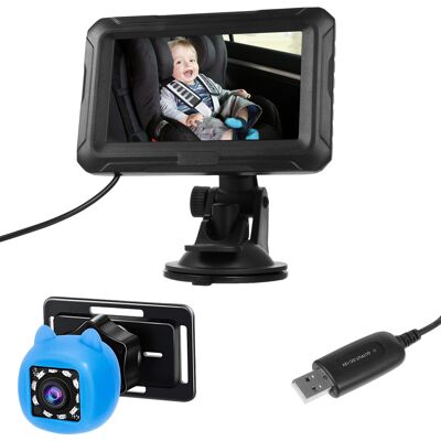 VISTRECK Specchietto Retrovisore Per Auto Per Bambini, Monitor 1080p Con Porta Usb Per Telecamera, 4,3" Con Visione Notturna, Angolo Di Visione Di 150° Per Neonati, Bambini E Animali Domestici. VISTRECK Specchietto Retrovisore Per Auto Per Bambini, Monitor 1080p Con Porta Usb Per Telecamera, 4,3" Con Visione Notturna, Angolo Di Visione Di 150° Per Neonati, Bambini E Animali Domestici.