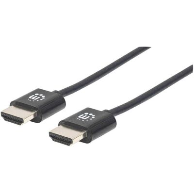 Manhattan Cavo Hdmi High Speed Con Ethernet Ultra Sottile 0,5m - Manhattan Cavo Hdmi High Speed Con Ethernet Ultra Sottile 0,5m -