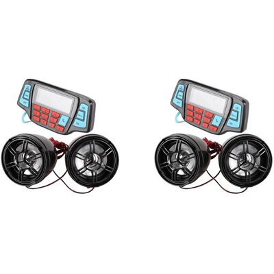 OEM 2 Lettori Mp3 Per Moto, Altoparlanti Stereo, Sistema Audio Vivavoce, Radio Fm Impermeabile OEM 2 Lettori Mp3 Per Moto, Altoparlanti Stereo, Sistema Audio Vivavoce, Radio Fm Impermeabile