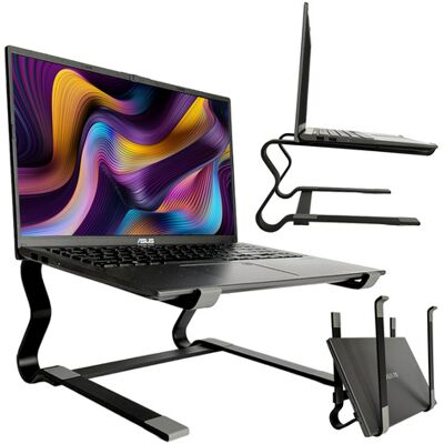 OEM Supporto Per Laptop Alogy Per Macbook E Tablet Da 18", Pieghevole E Regolabile, In Alluminio, Dimensioni 25 X 26 Cm, Colore Nero. OEM Supporto Per Laptop Alogy Per Macbook E Tablet Da 18", Pieghevole E Regolabile, In Alluminio, Dimensioni 25 X 26 Cm, Colore Nero.