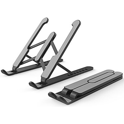 OEM Supporto Pieghevole Per Laptop Da 16 Pollici, Design Ergonomico E Leggero, Regolazione Dell'altezza Su 6 Livelli, Compatibile Con Macbook Pro, Ipad Air, Tablet, Dell, Lenovo, Hp - Nero OEM Supporto Pieghevole Per Laptop Da 16 Pollici, Design Ergonomico E Leggero, Regolazione Dell'altezza Su 6 Livelli, Compatibile Con Macbook Pro, Ipad Air, Tablet, Dell, Lenovo, Hp - Nero