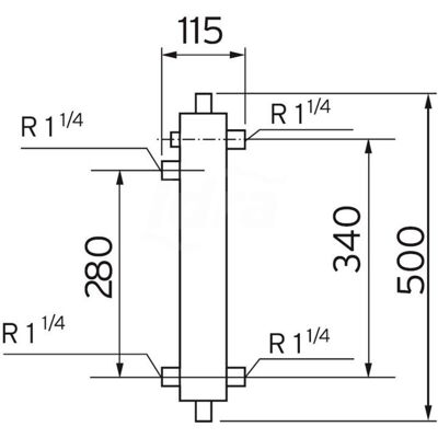 Header a Bassa Perdita Vaillant WH40 - Separatore Idraulico 3,5m³/h Header a Bassa Perdita Vaillant WH40 - Separatore Idraulico 3,5m³/h