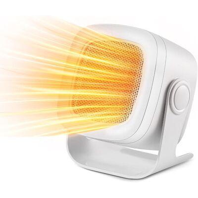 TREETALK Riscaldatore Ausiliario Da 800 W, Mini Termoventilatore Ptc A Risparmio Energetico, Funzionamento Silenzioso, 2 Impostazioni Di Calore, Molteplici Funzioni Di Protezione – Bianco TREETALK Riscaldatore Ausiliario Da 800 W, Mini Termoventilatore Ptc A Risparmio Energetico, Funzionamento Silenzioso, 2 Impostazioni Di Calore, Molteplici Funzioni Di Protezione – Bianco